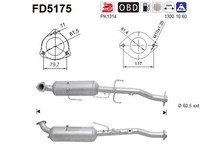 AS DPF RußPartikelfilter Dieselpartikelfilter FD5175 Cordierit FüR Toyota Hilux