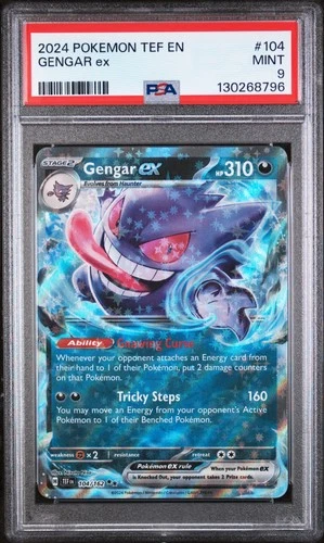 2024 POKEMON TEF EN-TEMPORAL FORCES #104 GENGAR EX PSA 9
