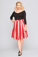 Marilu Stardust Stripe Swing Skirt