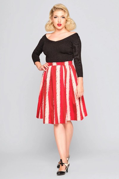 Marilu Stardust Stripe Swing Skirt