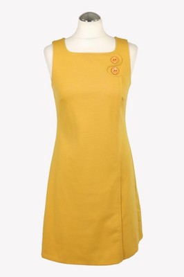 Sandro Damen Kleid Gr. 36 (FR 38) Gelb Kleid Trägerkleid Dress Shiftkleid