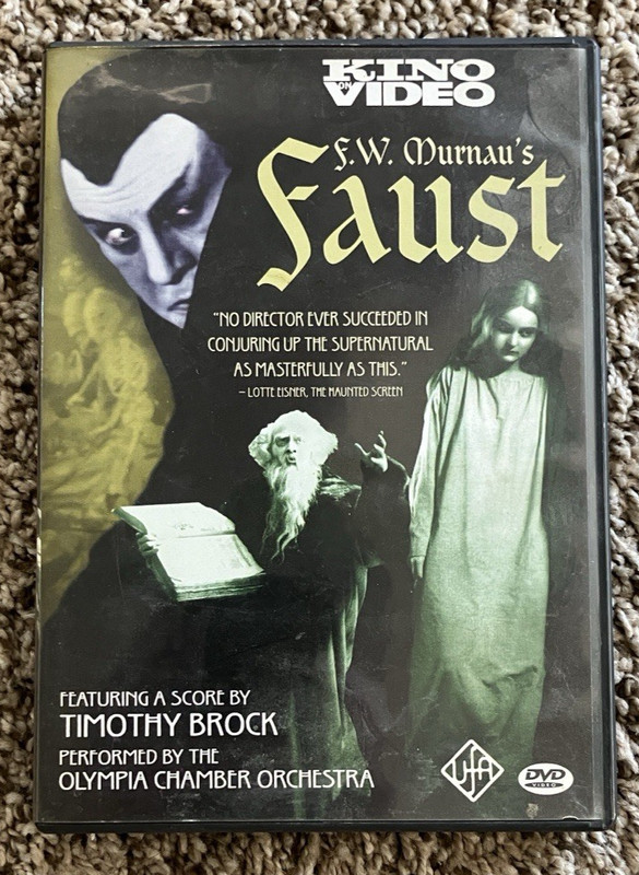F. W. Murnau's Faust DVD 1926 Kino Video Black & White Digitally Remastered