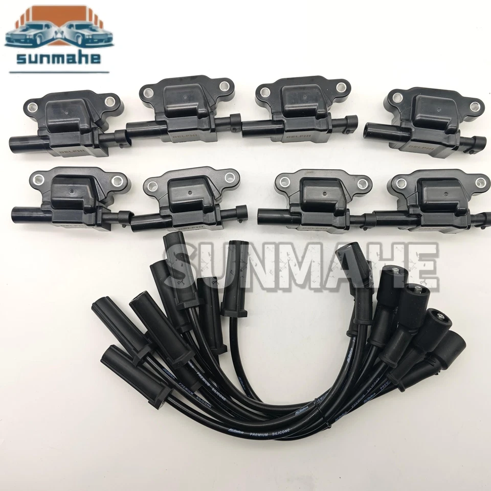 8 Pack DELPHI UF413 Ignition Coil & 9748UU Wire For 04-21 GMC Cadillac Chevrolet - Image 4 of 4