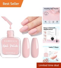 Long Lasting & Eco-Friendly Nail Polish - 15ml Nude Pink with Quick Dry Feature