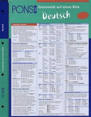 PONS Grammatik auf einen Blick Deutsch