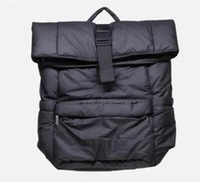 Puffer 16" Backpack Open Story Black with Roll Top New with Tags