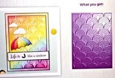 3D Embossing Folder Seamless Scallops New by Crafters Companion 5 x 7 Free Ship