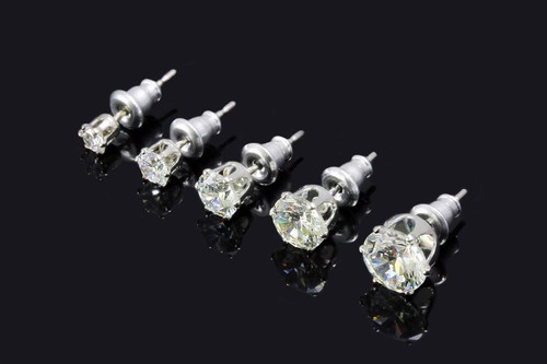 Pendientes con Circonitas Ø 3/4/5/6/7 mm Pendientes Pendientes Pendientes, OS-15 - Imagen 3 de 4
