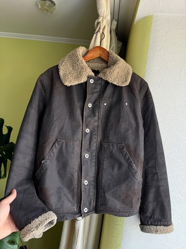 Vintage Diesel Denim Fur Sherpa Jacket Y2K ifsixwasnine style Men's Size L - Picture 5 of 24