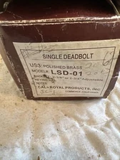 CRP Securities LSD01 US3 Polished Brass single cylinder deadbolt With Keys