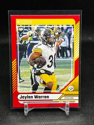 2024 Donruss Football Red Press Proof Jaylen Warren #256