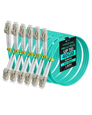 LC-LC Multimode Fiber Patch Cable OM3 Fiber Cable 3m9.84ft 6 Pack MM Fiber Pa...