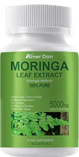 60 Capsules Moringa Oleifera Leaf Powder 5000mg - 100% Organic Herbal Extract
