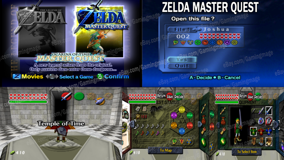 Zelda Ocarina Of Time 3ds Master Quest WATA A+ Legend Of Zelda
