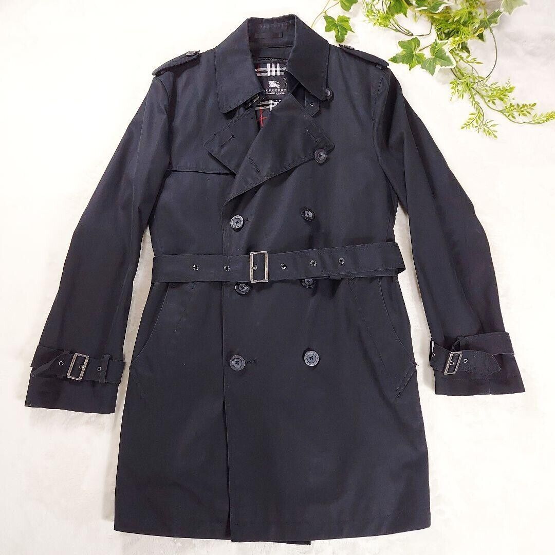 Burberry Black Label Trench coat w/Liner color Black men's M Burberry Black Label Trench coat w/Liner color Black men's M