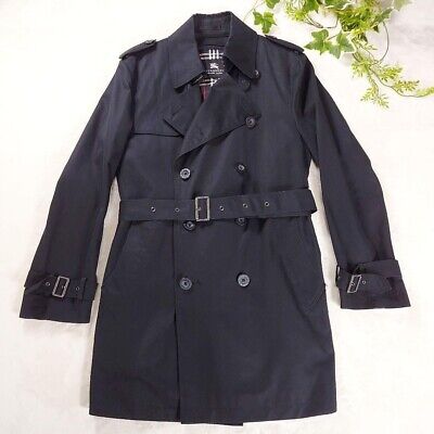 Burberry Black Label Trench coat w/Liner color Black men's M Burberry Black Label Trench coat w/Liner color Black men's M