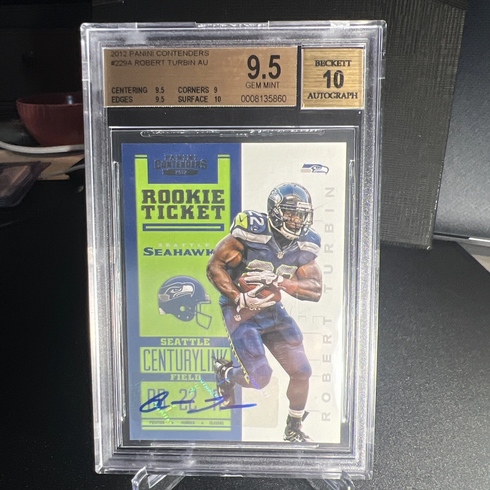 Robert Turbin Panini Contenders Rookie Ink #26 Base