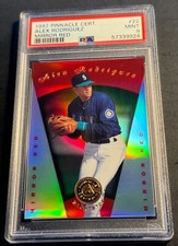 1997 ALEX RODRIGUEZ PINNACLE CERTIFIED MIRROR RED #22 PSA 9 MARINERS POP 6