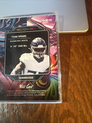Tyjae Spears 2023 Wild Card Wild Chrome Red Rookie RC #WCL-PR Titans Tulane /10 - Bild 6 von 7