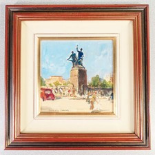 ⚜️ DIPINTO EDMONDO MANEGLIA MONUMENTO SCULTURA STATUA TORINO QUADRO OLIO