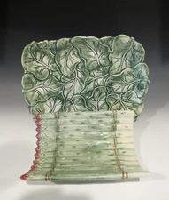 Vintage The Haldon Group Ceramic Asparagus Cradle Dish & Serving Platter