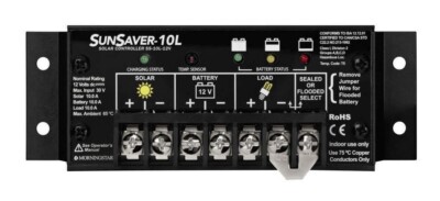 Morningstar SS-10L-12V SunSaver 10A Solar Charge Controller  12V  LVD  PWM