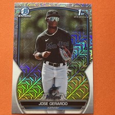 Bowman Chrome 2023 Jose Gerardo 1st Prospect Mega Box Mojo Refractor BCP-195