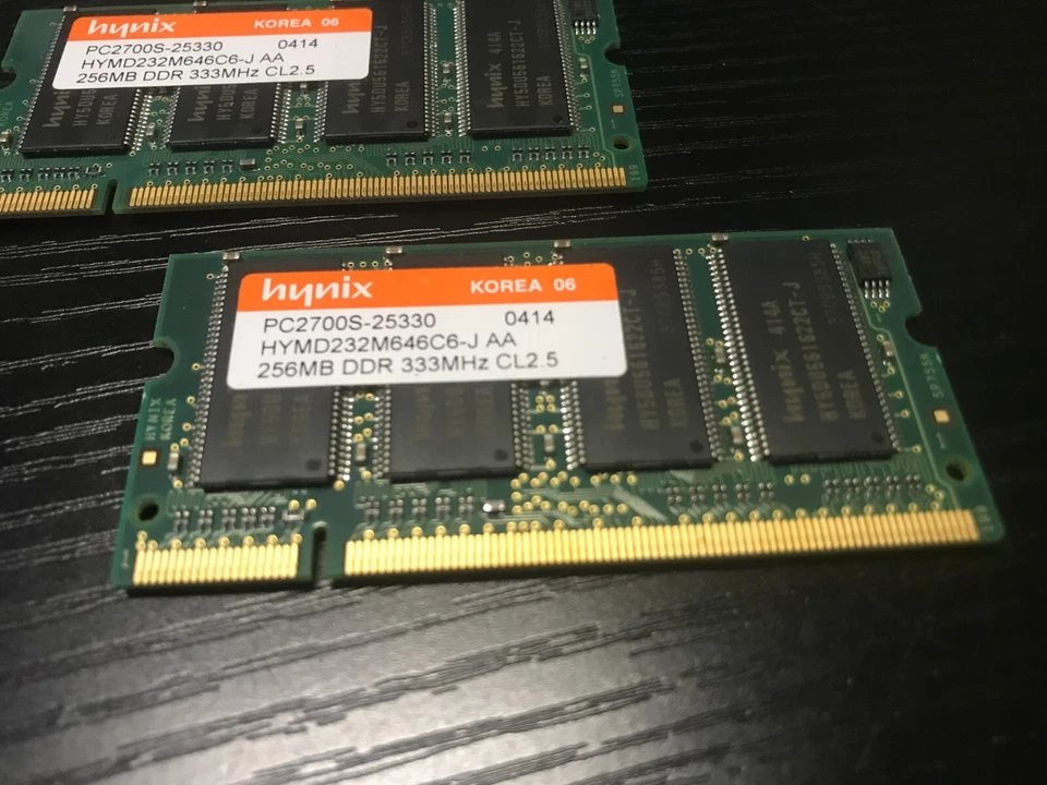 Hynix PC2700S DDR-333 (2 x 256) 512MB Ram SODIMM Non-ECC Laptop RAM kit - Image 3 of 4