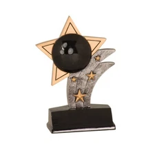 5 1/2 inch Bowling Sports Trophy Award Style-5 2 inch Insert Holder Sport Star