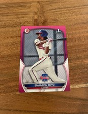 Emaarion Boyd 2023 1st Bowman Prospects Fuchsia Parallel SP /299 Rookie NRMT+ RC