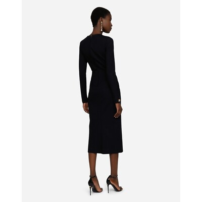 d&g black dress Dolce & Gabbana DG Crown Monogram Short-Sleeve Knit Dress main image 1