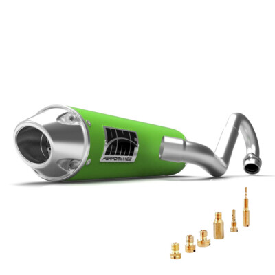 HMF Kawasaki KFX 400 Full Exhaust Green w/Euro + Jets (03-06)
