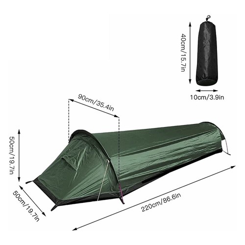 Ultralight Tent Backpacking Camping Tent Single Person Outdoor Tent Sleeping Bag - Picture 17 of 17