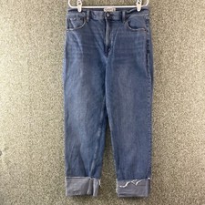 Abercrombie Fitch Jeans Womens 14/32 Blue Ankle Straight High Rise Casual