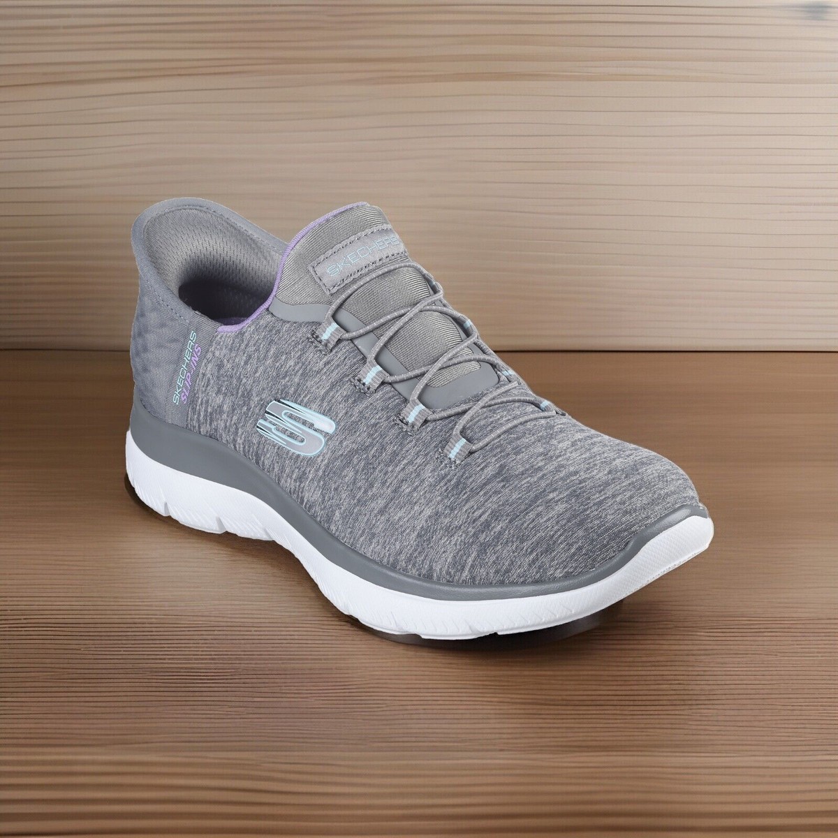 NEW SKECHERS SLIP-INS SUMMITS DAZZLING HAZE Multi Heather  display picture 3