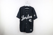 Nike Air Jordan IX 9 Mens M Distressed Michael Jordan Barons Baseball Jersey