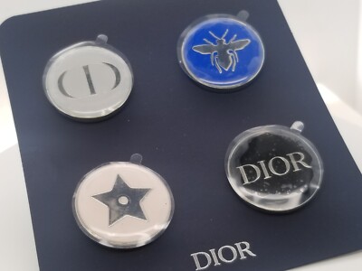 Christian Dior Pin badge Set of 4 Brooch Pins Novelty Logo Bee