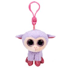 TY Basket Beanie Baby - LILLI the Lamb with Plastic Clip (3 inch) - MWMTs Stuffe