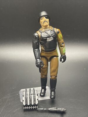 Vintage Gi Joe Cobra Major Bludd Fig W/ File Card ARAH 1983 Hasbro