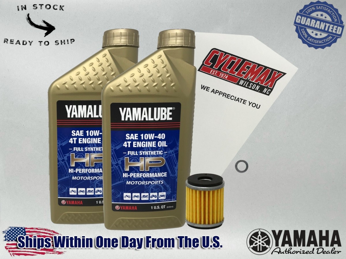 Cyclemax Full-Synthetic Yamalube Oil Change Kit fits 2018-2025