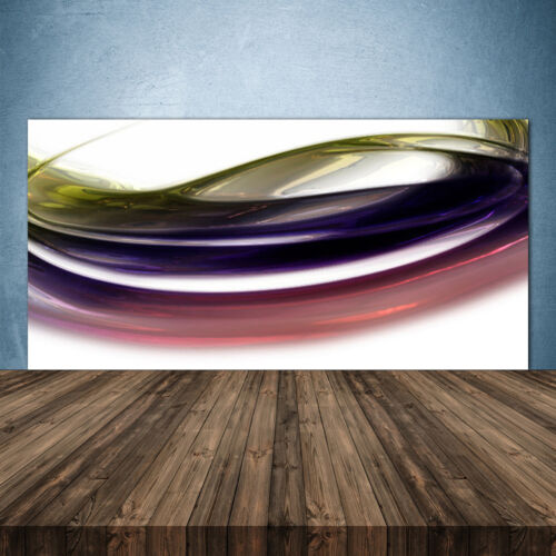 Pared posterior de cocina de vidrio ESG protección contra salpicaduras 140x70 cm arte abstracto - Imagen 1 de 5