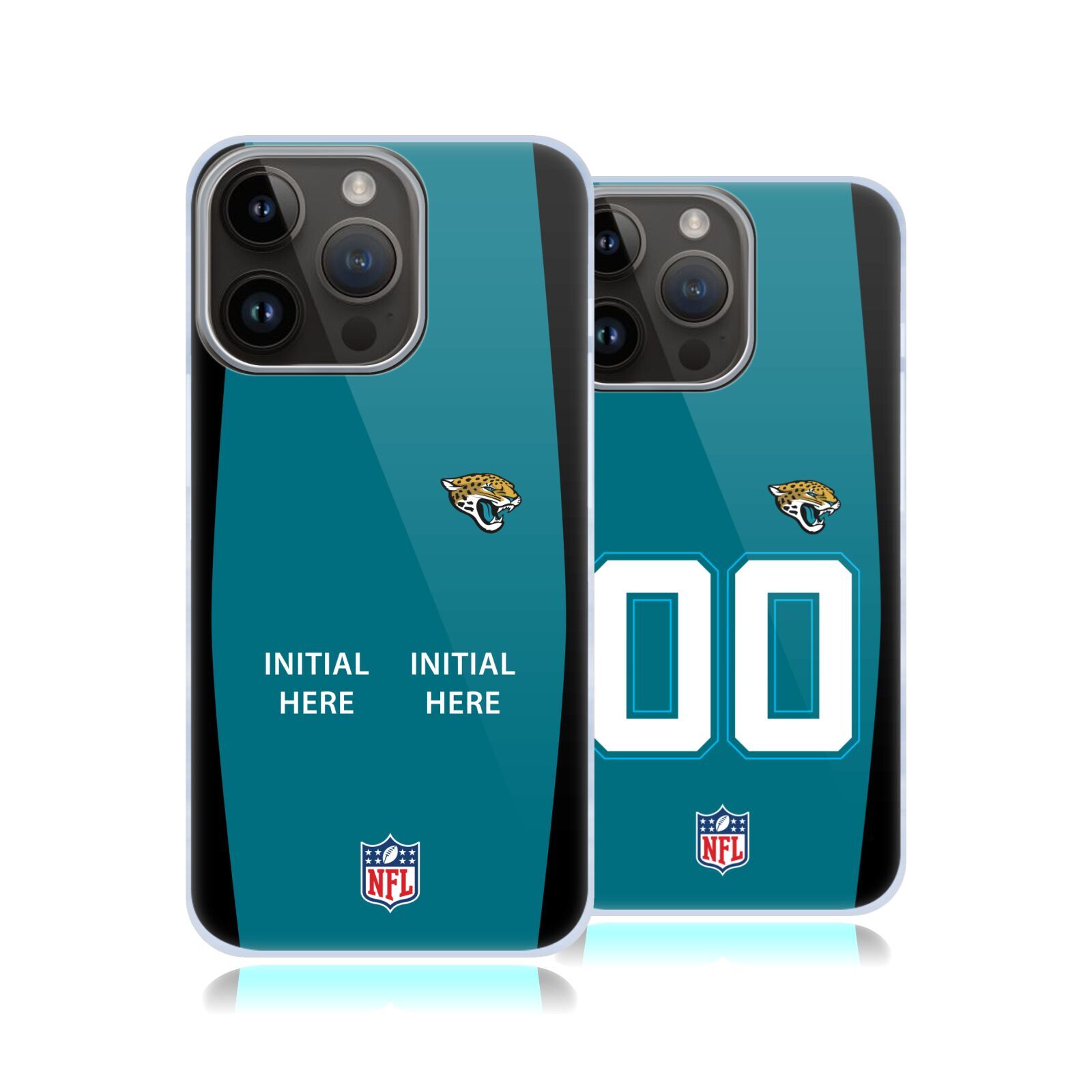 CUSTOM PERSONALIZED NFL JACKSONVILLE JAGUARS BACK CASE FOR APPLE iPHONE PHONES