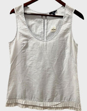GAP Light Gray Sleeveless Cotton Nylon Blend Top Womens S NWT