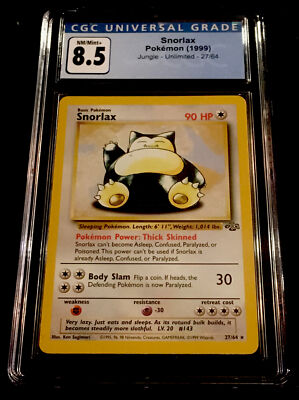 1999 POKEMON JUNGLE SNORLAX #27 -GRADED CGC 8.5 NM/MINT+. RARE-FRESHLY GRADED! | eBay 1999 POKEMON JUNGLE SNORLAX #27 -GRADED CGC 8.5 NM/MINT+. RARE-FRESHLY GRADED! | eBay