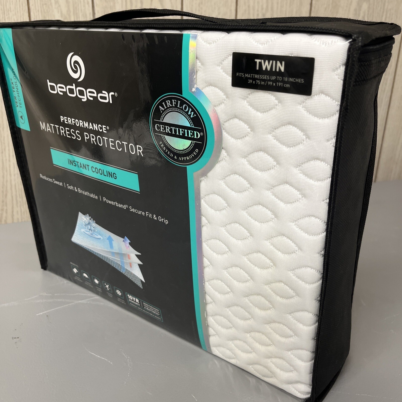 Bedgear VerTex Performance Mattress Protector Instant Cooling and