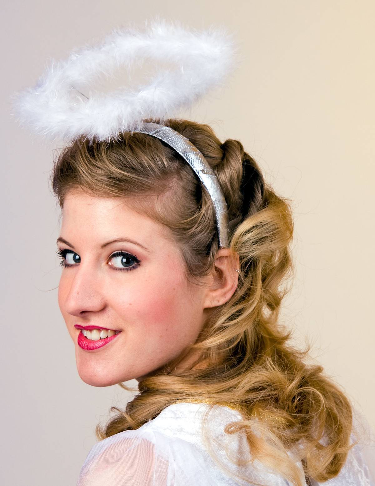 2 Stück LED Heiligenschein Haarreif - Engel Kostüm Zubehör Für Karneval