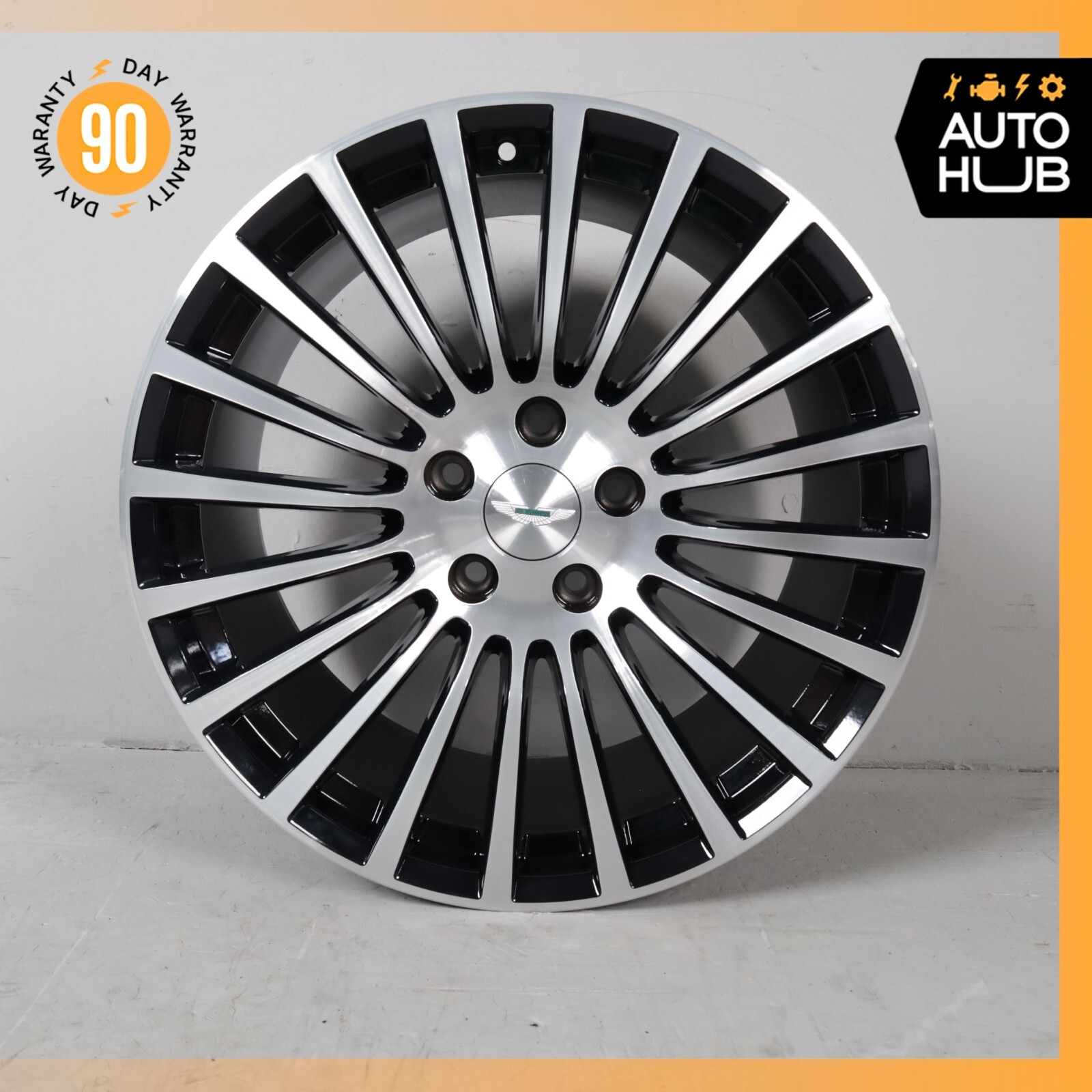 10-19 Aston Martin Rapide 11 x 20 20" Rear Wheel Rim Black Diamond Turned OEM