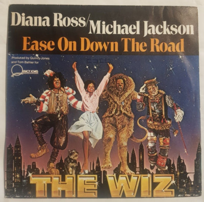 45t MICHAEL JACKSON DIANA ROSS THE WIZ EASE ON DOWN 45 TOURS