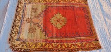 vintage prayer rug, handmade, 3 x 4 ft