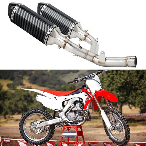 For Honda CRF450 R RX 2013-2016 Motorcycle Exhaust System Muffler Mid Link Pipe - Picture 2 of 7